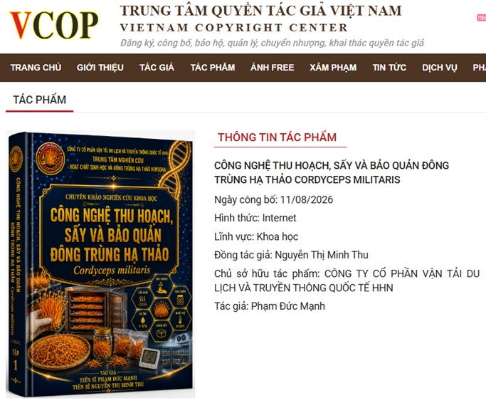 C&Ocirc;NG NGHỆ THU HOẠCH, SẤY V&Agrave; BẢO QUẢN Đ&Ocirc;NG TR&Ugrave;NG HẠ THẢO CORDYCEPS MILITARIS