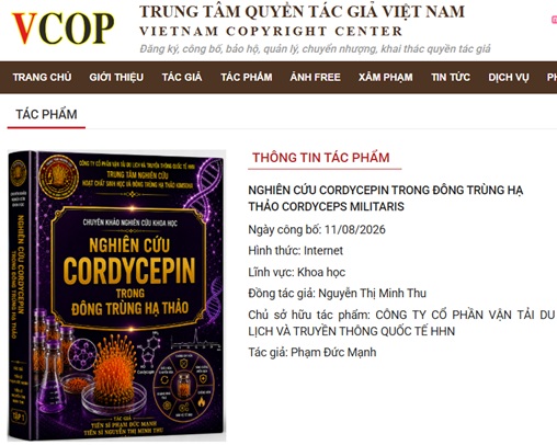 NGHI&Ecirc;N CỨU CORDYCEPIN TRONG Đ&Ocirc;NG TR&Ugrave;NG HẠ THẢO CORDYCEPS MILITARIS