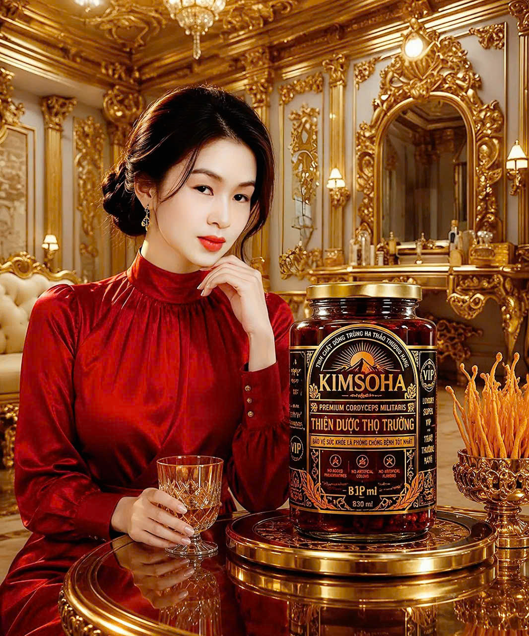 Tinh Chất Đông Trùng Hạ Thảo KIMSOHA 830ml| Luxury Super VIP