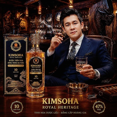 KIMSOHA Royal Heritage 650ml | Grand Imperial Reserve | Rượu Tiến Vua Đông Trùng Hạ Thảo