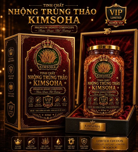 Tinh Chất Nhộng Trùng Thảo KIMSOHA 830ml | VIP Limited Edition 
