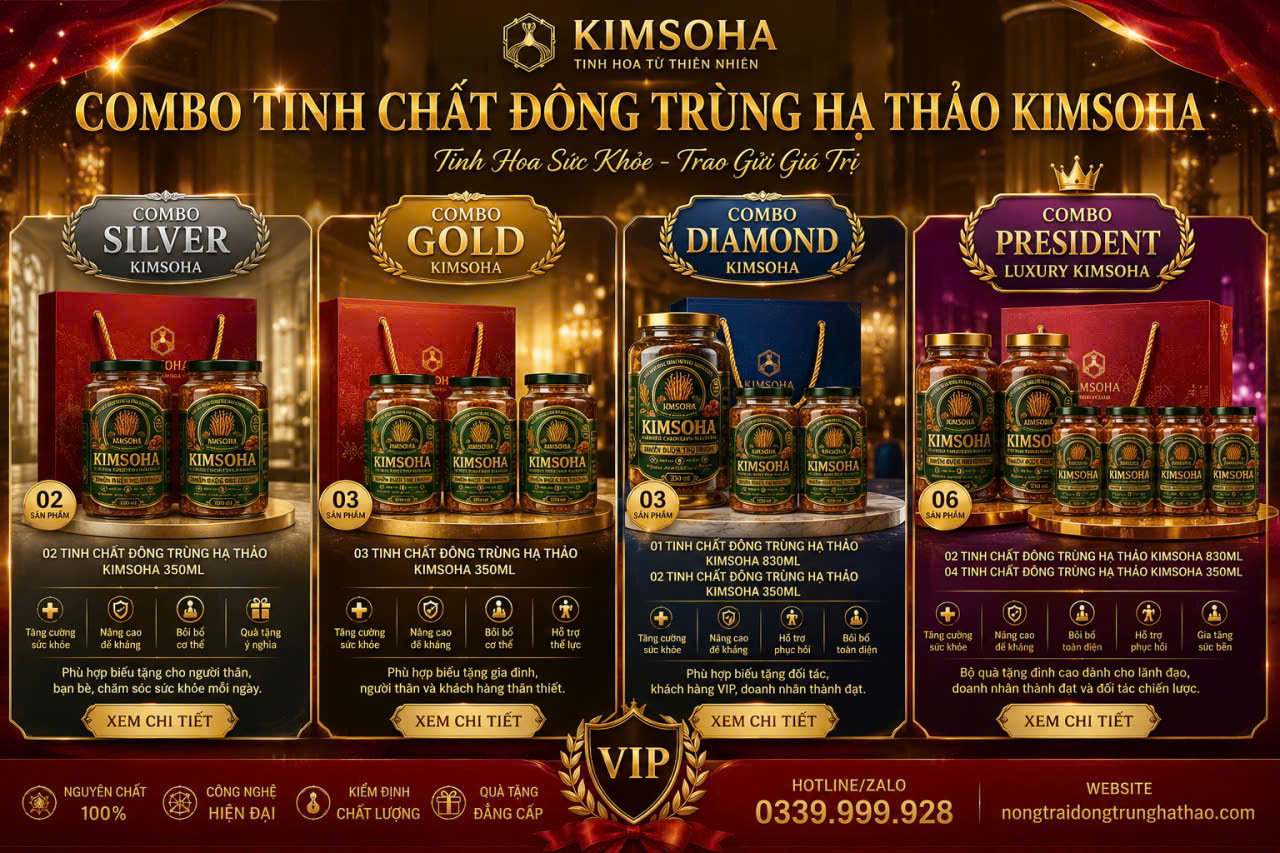 COMBO TINH CHẤT ĐÔNG TRÙNG HẠ THẢO KIMSOHA