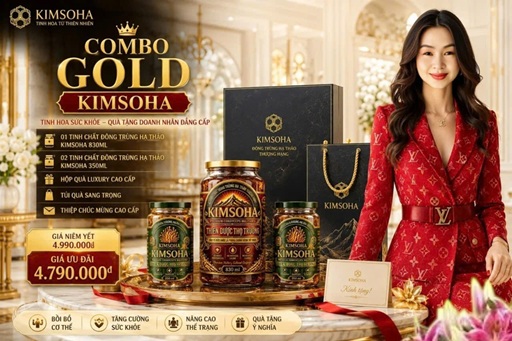 Combo Gold KIMSOHA | Quà Tặng Đông Trùng Hạ Thảo Cao Cấp 
