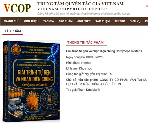 Giải tr&igrave;nh tự gen v&agrave; nhận diện chủng Cordyceps militaris