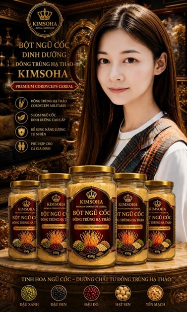 Bột Ngũ Cốc Đông Trùng Hạ Thảo KIMSOHA 500g | Premium Cordyc