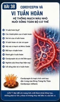 CORDYCEPIN VÀ VI TUẦN HOÀN – HỆ THỐNG MẠCH MÁU NHỎ NUÔI SỐNG TOÀN BỘ CƠ THỂ