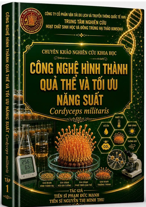 CÔNG BỐ KHOA HỌC CÔNG NGHỆ HÌNH THÀNH QUẢ THỂ VÀ TỐI ƯU NĂNG SUẤT ĐÔNG TRÙNG HẠ THẢO
