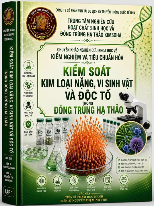 CÔNG BỐ KHOA HỌC KIỂM SOÁT KIM LOẠI NẶNG, VI SINH VẬT VÀ ĐỘC TỐ TRONG ĐÔNG TRÙNG HẠ THẢO
